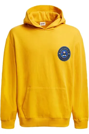 Guess Sweatshirts & Hoodies, Heren, Geel, XL, Katoen, Logo Hoodie