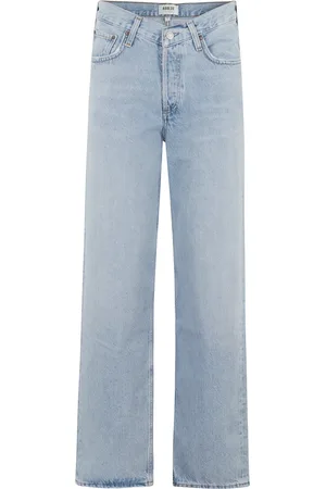 AGOLDE Jeans, Dames, Blauw, W26, Katoen, Waist Baggy Jeans