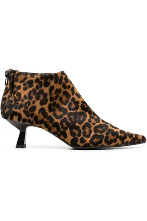 ROBERTO FESTA Schoenen, Dames, Bruin, 40 EU, Enkellaarsjes met luipaardprint