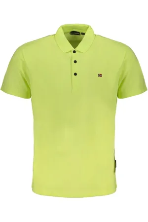 Napapijri Tops, Heren, Geel, S, Katoen, Gele Katoenen Polo Shirt met Logo