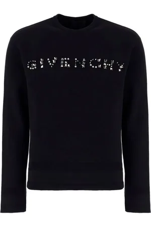 Givenchy Sweatshirts & Hoodies, Heren, Zwart, S, Katoen, Klassieke Zwarte Logo Sweater