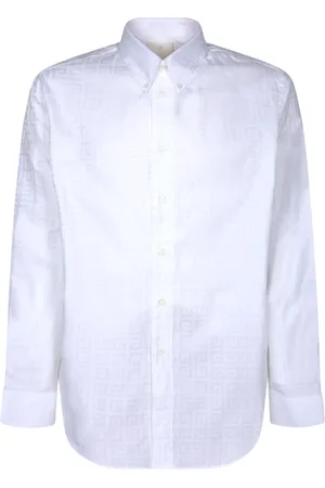 Givenchy Overhemden, Heren, Wit, L, Katoen, Katoenen overhemd