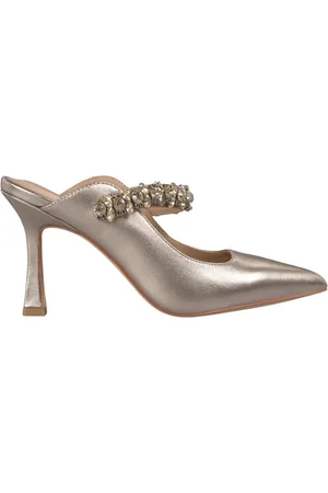 Alma en Pena Schoenen, Dames, Geel, 38 EU, Rhinestone pumps
