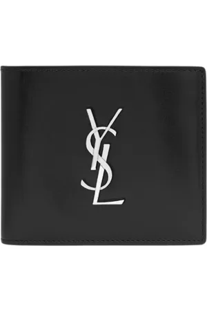 Saint Laurent Accessoires, Heren, Zwart, ONE Size, Leer, East/West Cassandre Portemonnee