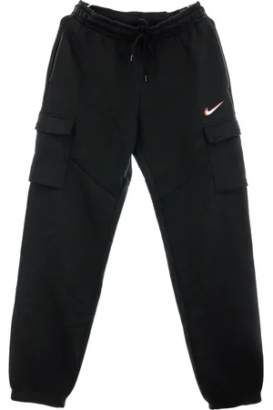 Nike Broeken, Dames, Zwart, L, Katoen, Fleece Cargo Trainingsbroek