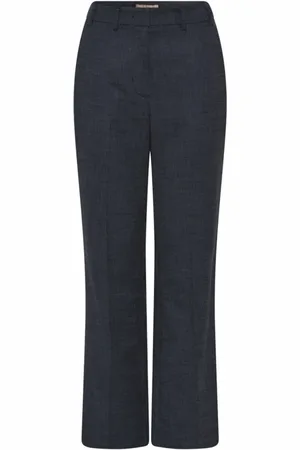 gustav Broeken, Dames, Blauw, XS, Polyester, Wijde Pijpen Broek Nights