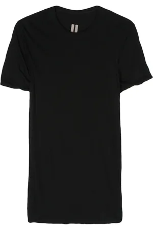 Rick Owens Tops, Heren, Zwart, L, Katoen, Katoenen T-shirt met korte mouwen
