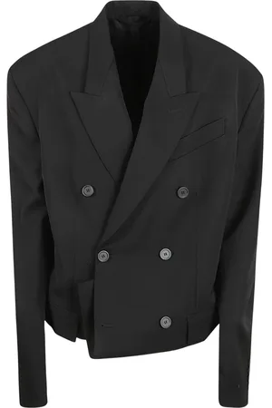 Balenciaga Jassen, Dames, Zwart, S, Wol, Folded Jacket