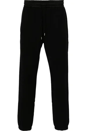 Saint Laurent Broeken, Heren, Zwart, S, Katoen, Zwarte katoenen joggingbroek in trainingspakstijl