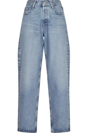 AGOLDE Jeans, Dames, Blauw, W24, Katoen, Baggy V-Taille Jeans