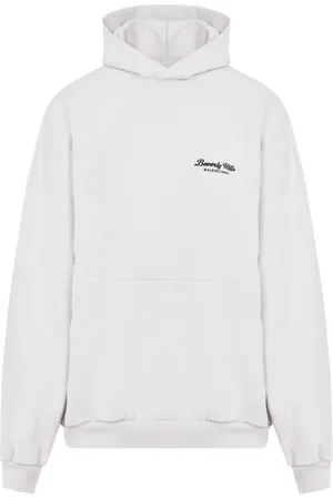 Balenciaga Sweatshirts & Hoodies, Dames, Wit, M, Katoen, Beverly Hills Oversized Hoodie
