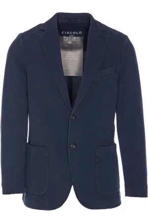 Circolo Jassen, Heren, Blauw, M, Blauw Klassiek Reversjasje Lange Mouw