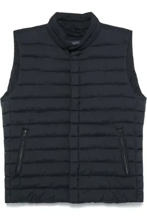 HERNO Jassen, Heren, Blauw, 2Xl, Middernachtblauw Gewatteerd Gilet