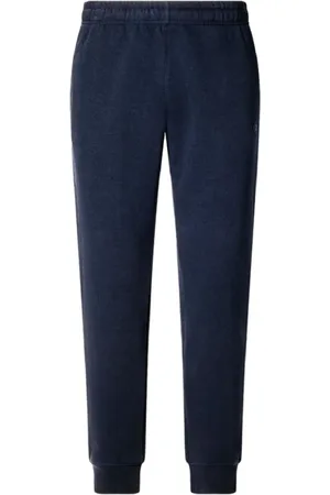 save the duck Broeken, Heren, Blauw, M, Katoen, Blauwe katoenen joggingbroek met elastische tailleband