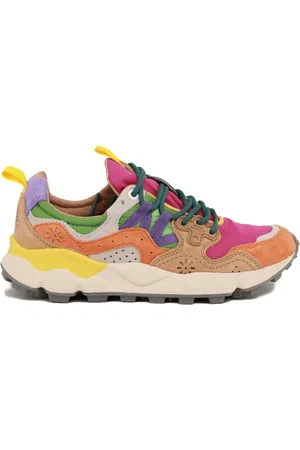 Flower Mountain Schoenen, Dames, Veelkleurig, 37 EU, Leer, Moderne Sneakers met Rubberen Zool