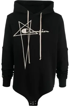 Rick Owens Sweatshirts & Hoodies, Heren, Zwart, XL, Katoen, Hooded Body