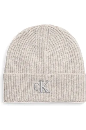 Calvin Klein Accessoires, Dames, Grijs, ONE Size, Grijze Gebreide Blendpet