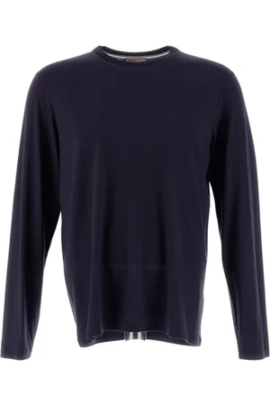 HERNO Truien, Heren, Blauw, S, Wol, Wollen Gebreide Trui met Lange Mouwen
