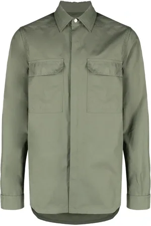 Rick Owens Jassen, Heren, Groen, L, Polyester, Lichtgewicht Jas