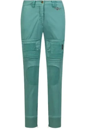Aeronautica Militare Broeken, Dames, Groen, M, Katoen, Cargo Pocket Pants