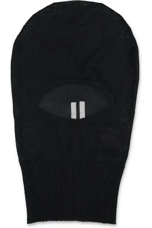 Rick Owens Accessoires, Dames, Zwart, ONE Size, Wol, Skull Balaclava Muts