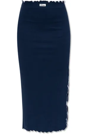 ROTATE Rokken, Dames, Blauw, M, Katoen, Ribgebreide Rok