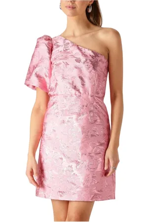 FREEBIRD Kleedjes, Dames, Roze, S, Roze Lurex Mini Jurk
