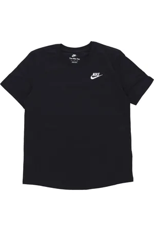 Nike Tops, Dames, Zwart, L, Katoen, Sportswear Club T-shirt Korte Mouw