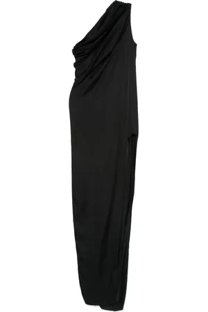 Rick Owens Kleedjes, Dames, Zwart, S, Arrowhead Lange Jurk