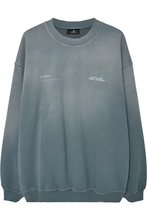 Represent Sweatshirts & Hoodies, Heren, Grijs, XL, Katoen, Groene Sweater met Print op de Rug