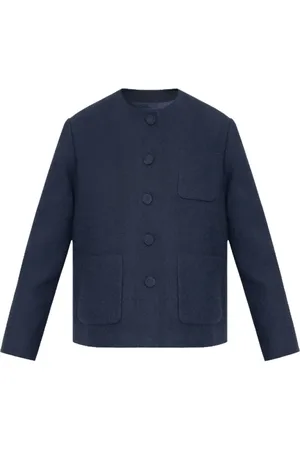 Gucci Truien, Dames, Blauw, S, Tweed, Marineblauwe Tweed Jas