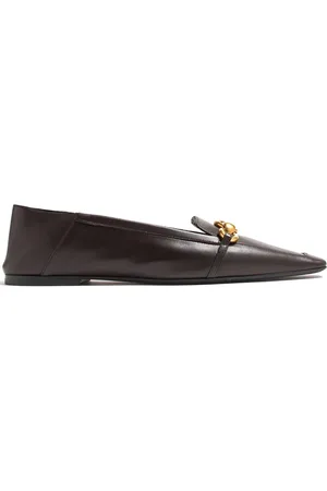 Saint Laurent Schoenen, Dames, Bruin, 40 EU, Leer, Chris Flat