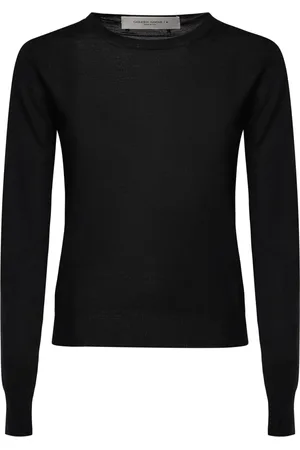 Golden Goose Truien, Dames, Zwart, S, Wol, Trui met ronde hals