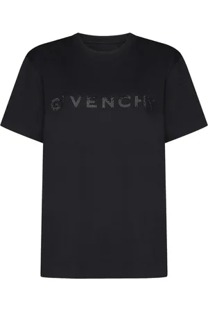 Givenchy Tops, Dames, Zwart, S, Katoen, Logo T-shirt