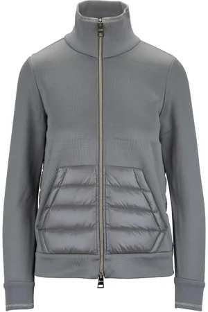 HERNO Sweatshirts & Hoodies, Dames, Grijs, XS, Katoen, Zip-Up Jacket