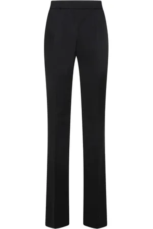 Givenchy Broeken, Dames, Zwart, S, Polyester, Flared broek van crêpe de satin