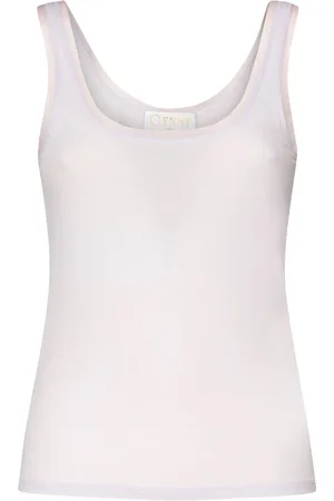 GENNY Tops, Dames, Paars, L, Slim Fit U-Hals Tanktop