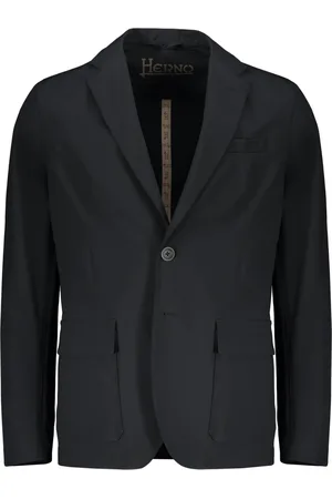HERNO Jassen, Heren, Zwart, L, Technische Blazer met Reverskraag