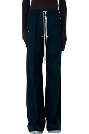 Rick Owens Broeken, Heren, Zwart, L, Katoen, Cargo Track Pants Katoenmix Weefsel