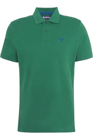 Barbour Tops, Heren, Groen, L, Katoen, Lichtgewicht Sport Polo Shirt