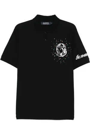 BILLIONAIRE Tops, Heren, Zwart, M, Zwarte Poloshirt met Logoborduursel