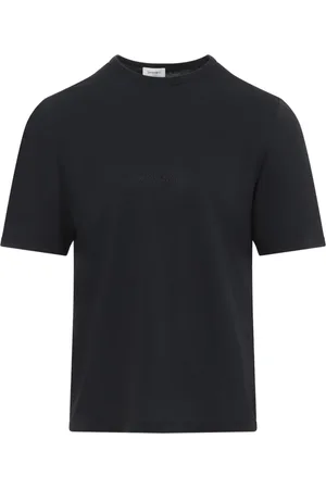 Saint Laurent Tops, Heren, Zwart, S, Katoen, Casual Katoenen T-shirt
