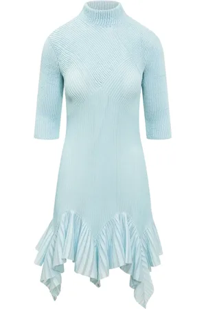 Givenchy Kleedjes, Dames, Blauw, M, High Neck Jurk