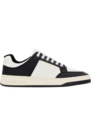 Saint Laurent Schoenen, Heren, Zwart, 42 EU, Leer, Lace-Up Sneakers