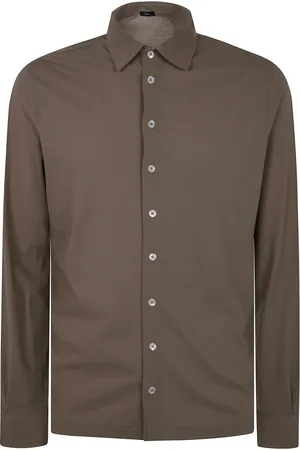 HERNO Overhemden, Heren, Bruin, 3Xl, Katoen, Casual overhemd