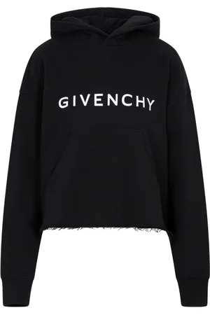 Givenchy Sweatshirts & Hoodies, Dames, Zwart, M, Katoen, Zwarte katoenen hoodie met capuchon