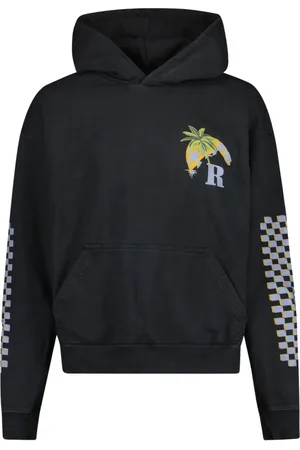 Rhude Sweatshirts & Hoodies, Heren, Zwart, S, Katoen, Moonlight Tropics Hoodie