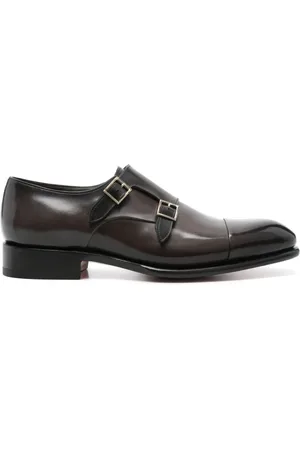 santoni Schoenen, Heren, Bruin, 43 EU, Suède, Suède Kalfsleren Enkellaarsjes