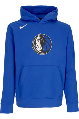 Nike Sweatshirts & Hoodies, Heren, Blauw, XL, Katoen, Dallas Mavericks Basketbal Team Feest Hoodie