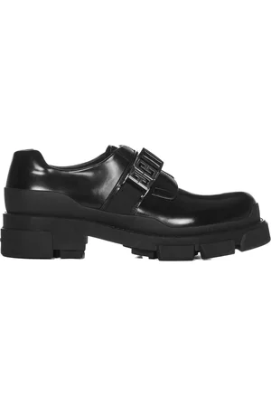Givenchy Schoenen, Heren, Zwart, 43 EU, Leer, Zwarte zwarte ballerina`s met verstelbaar riempje en 4G metalen gesp